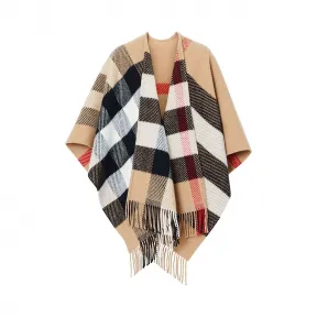 博百利/Burberry 格纹羊毛斗篷 80155591