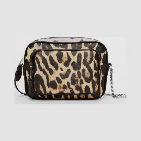 博百利/Burberry 女士 动物纹印花皮革相机包 (蜂蜜色 / 黑色) 80159631