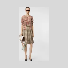 博百利/Burberry 女士 专属标识印花美利奴羊毛开衫 (朱红色) 80161591