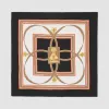 博百利/Burberry 女士 典藏围巾印花丝质方巾 (黑色)  80162011