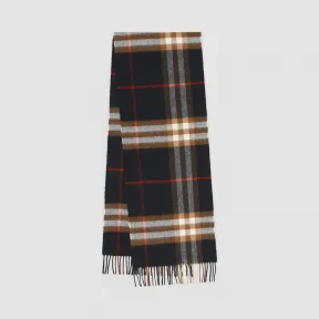 博百利/Burberry 女士 经典格纹羊绒围巾 (黑色 / 棕色)  80164081