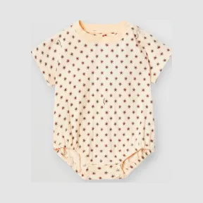 博百利/Burberry 童装 星辰印花镂空针织棉质连身衣 (军红色) 80168361