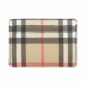 博百利/Burberry Vintage 格纹环保帆布卡片夹 (黑色) - 女士  80169721