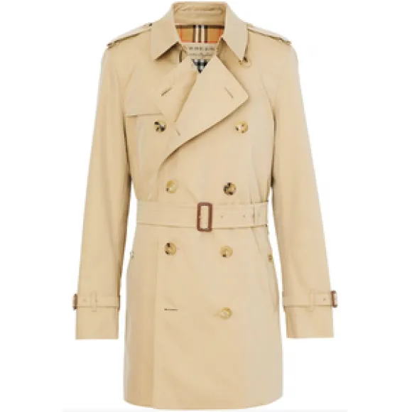 博百利/Burberry 男士 短款切尔西版型 Trench 风衣 (蜂蜜色) - 男士  80173501