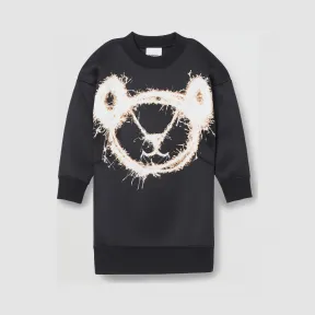 博百利/Burberry 童装 烟火印花再生聚酯针织裙 (黑色)  80175691