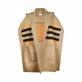 博百利/Burberry 女士 专属标识图案嵌花羊绒混纺披肩 (典藏米色) 80182331