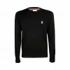博百利/Burberry 男士 专属标识图案美利奴羊毛针织衫 (黑色) 80186661