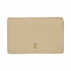 博百利/Burberry 小号粒纹皮革折叠钱夹 (典藏米色) - 女士  80189611