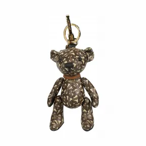 博百利/Burberry 女士 专属标识印花皮革 Thomas 泰迪熊吊饰 (马鞍棕)  80190641