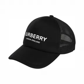 博百利/Burberry 女士 徽标印花棒球帽 (黑色)  80192161