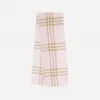 博百利/Burberry 女士 轻盈格纹丝毛混纺围巾 (雪花白)  80194621
