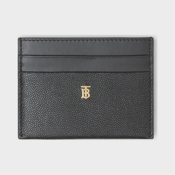 博百利/Burberry 专属标识图案皮革卡片夹 (黑色) - 女士  80207191