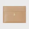 博百利/Burberry 专属标识图案皮革卡片夹 (典藏米色) - 女士  80207201