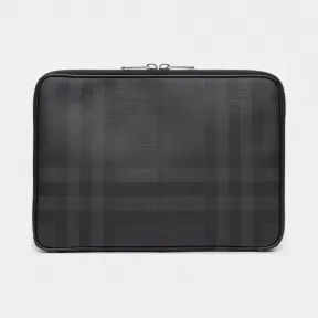 博百利/Burberry 男士 London 格纹电子设备保护套 (深炭灰) 80211891
