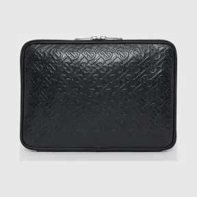 博百利/Burberry 男士 专属标识皮革电子设备保护套 (黑色) 80211911