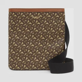 博百利/Burberry 专属标识印花环保帆布斜背包  P80222021