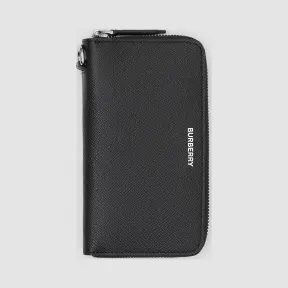 博百利/Burberry 粒纹皮革手机钱夹 (黑色) - 男士  80222881