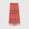 博百利/Burberry 经典格纹羊绒围巾 (棕赭石色)  80226801