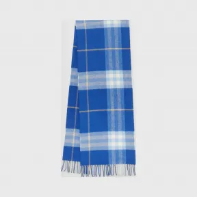 博百利/Burberry 经典格纹羊绒围巾 (墨蓝色 / 蓝铃草色)  80226821