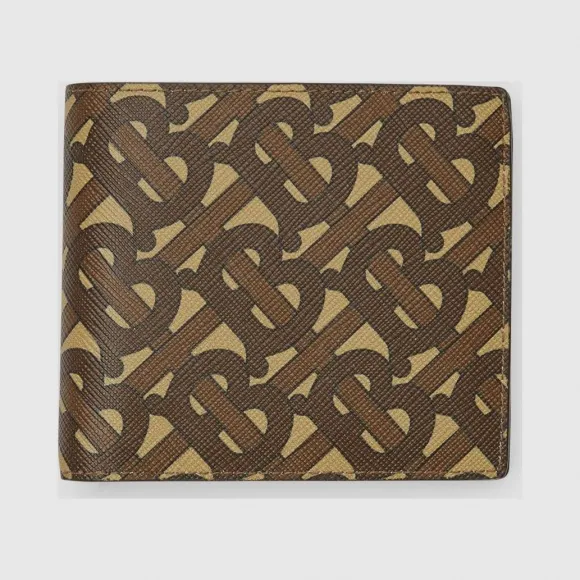 博百利/Burberry 专属标识环保帆布双折零钱夹 P80229131