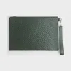 博百利/Burberry 专属标识皮革拉链收纳袋 (深松柏绿) - 男士  80229401