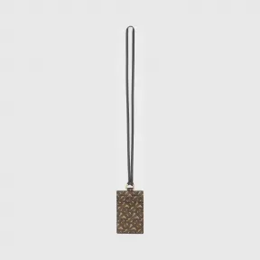 博百利/Burberry 专属标识印花环保帆布挂带卡片夹 (马勒棕) - 男士  80229501