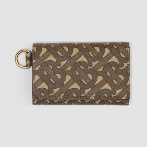 博百利/Burberry 小号专属标识印花环保帆布折叠式钱夹  P80229611