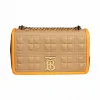博百利/Burberry Lola - 小号绗缝三色羔羊皮萝纳包 (驼色 / 亮橙色) - 女士  80229741