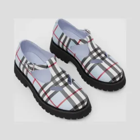 博百利/Burberry T 字型 Vintage 格纹皮鞋  P80232011