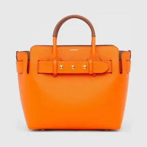 博百利/Burberry The Belt - 小号三粒铆钉装饰皮革贝尔特包 (亮橘色) - 女士  80232561