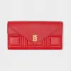 博百利/Burberry 专属标识图案绗缝长款钱夹 (亮红色) - 女士  80233411