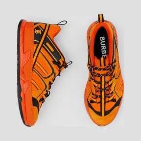 博百利/Burberry 尼龙、麂皮拼皮革 Union 运动鞋 (亮橘色) - 男士  80240351