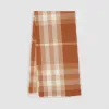 博百利/Burberry 轻盈格纹羊绒围巾 (深驼色)  80245031