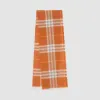 博百利/Burberry 轻盈格纹丝毛混纺围巾 (亮蜜瓜色)  80245181