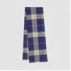 博百利/Burberry 轻盈格纹丝毛混纺围巾 (墨蓝色)  80245191