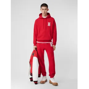 博百利/Burberry 专属标识图案棉质连帽衫 (亮红色) - 男士  80255061