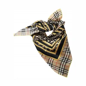 博百利/Burberry 典藏围巾印花丝质方巾 (深芥末色)  80255681