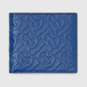 博百利/Burberry 专属标识皮革双折钱夹（国际版） (浅帆布蓝) - 男士  80266381