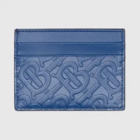 博百利/Burberry 专属标识皮革卡片夹 (浅帆布蓝) - 男士  80267291