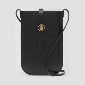 博百利/Burberry 皮革手机保护套（含背带） (黑色)  80267361