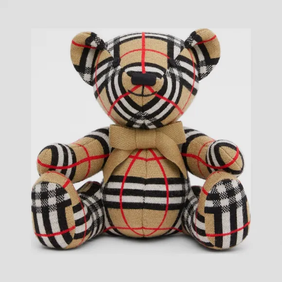 博百利/Burberry 儿童 格纹美利奴羊毛 Thomas 泰迪熊  80268151