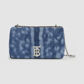 博百利/Burberry Lola - 小号绗缝牛仔萝纳包 (蓝色) - 女士  80268311