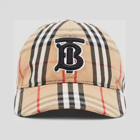 博百利/Burberry Vintage 格纹专属标识图案棉质棒球帽  P80275021