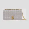 博百利/Burberry Lola - 小号绗缝羔羊皮萝纳包 (云灰色)  80281091