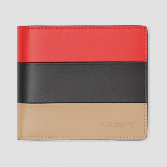 博百利/Burberry 拼色皮革双折钱夹 P80285751