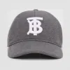 博百利/Burberry 专属标识图案平织棒球帽 (深炭灰)  80285821