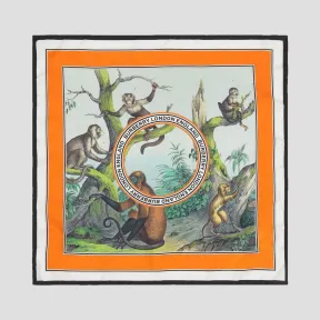 博百利/Burberry 小号猴子印花丝质方巾 (浅欧泊绿)  80289891