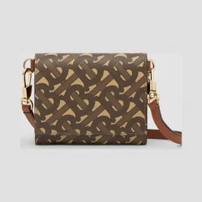 博百利/Burberry 小号专属标识印花钱夹（含可拆式背带） (马勒棕)  80291181