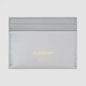 博百利/Burberry Horseferry 印花皮革卡片夹 (灰石南花色 / 云灰色) - 女士  80291761