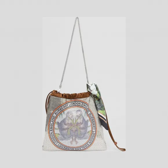 博百利/Burberry 女士 猴子印花金属网眼抽绳收纳袋  80292201